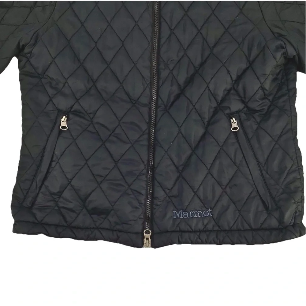 Marmot Women's PrimaLoft Black Quilted Full Zip Long Sleeve Jacket Size Medium - Picture 6 of 16